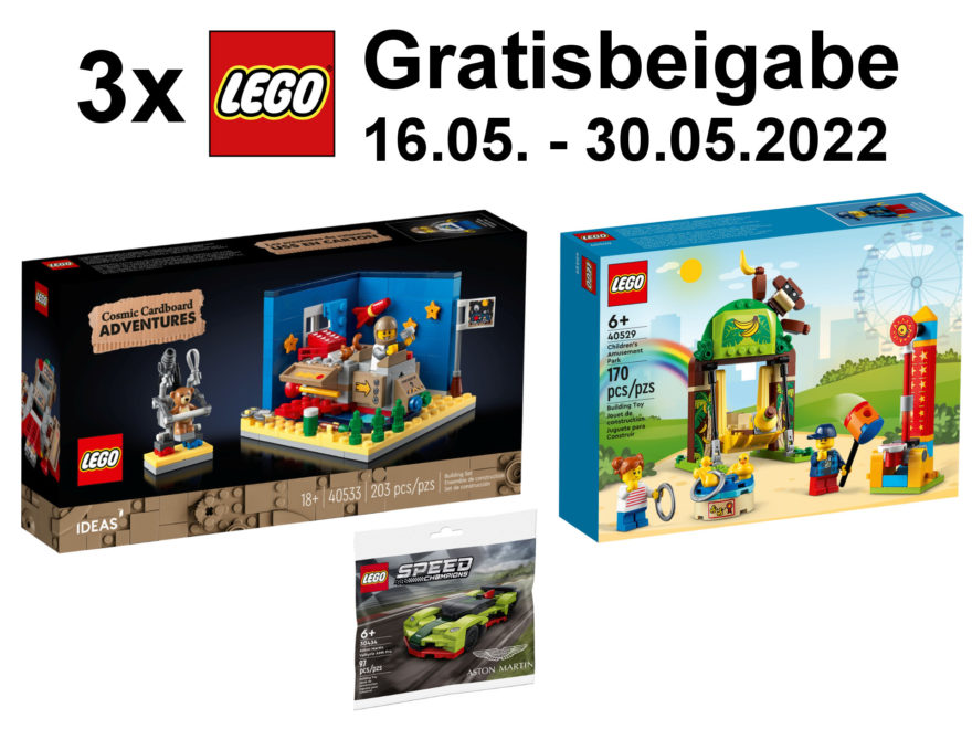 Drei LEGO Gratisbeigaben ab 16.05.2022