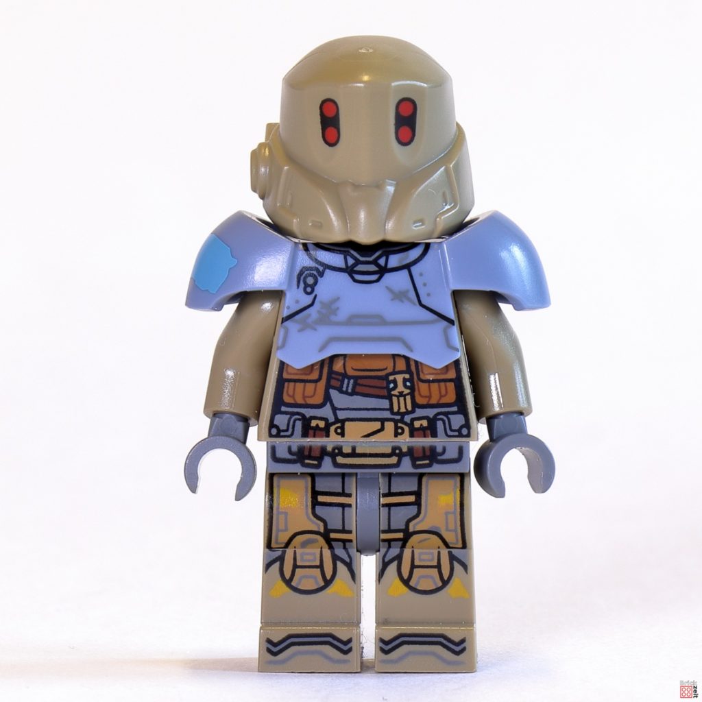 LEGO 76832 - Minifigur von Mo Morrison mit Rüstung, Vorderseite | ©Brickzeit