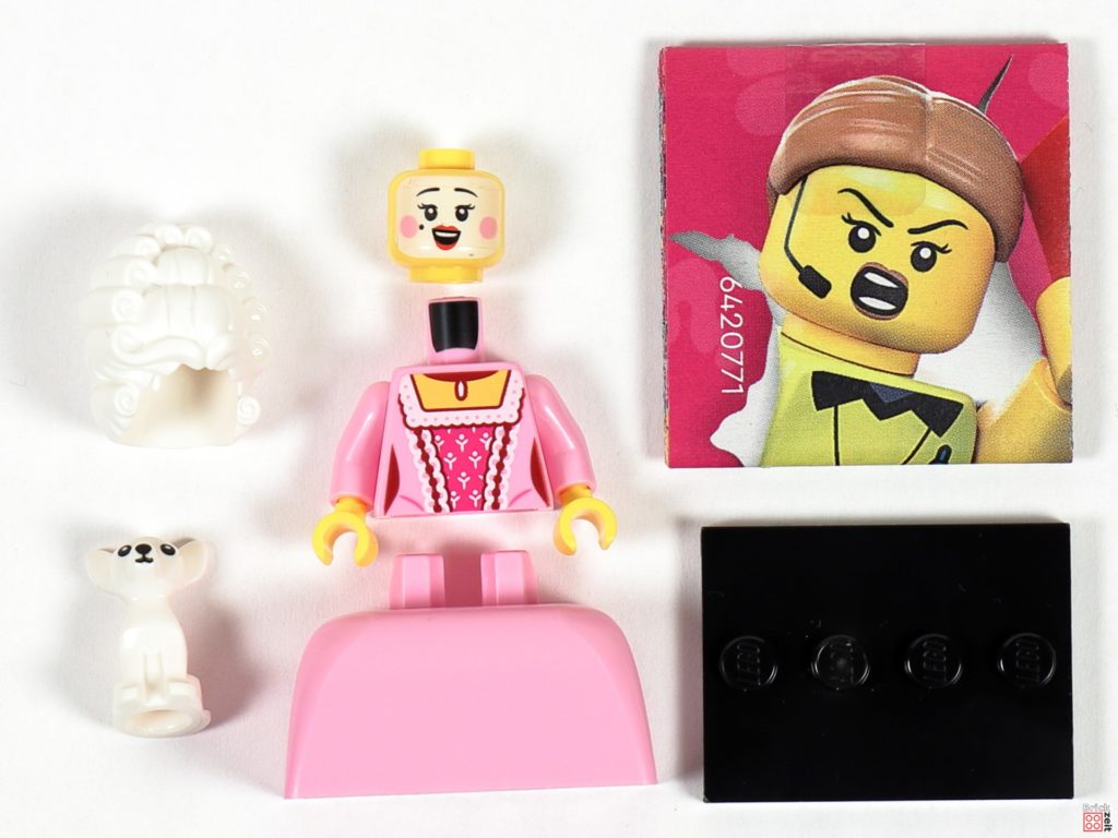 LEGO 71037 - Rokoko-Gräfin mit Hündchen, Einzelteile | ©Brickzeit