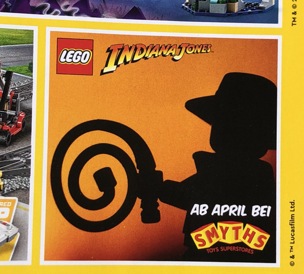 LEGO Indiana Jones Ankündigung im LEGO Katalog bei Smyths Toys