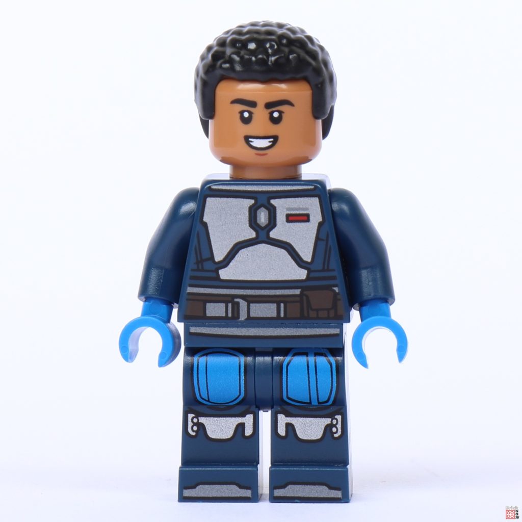 LEGO 75348 - Mandalorianischer Fleetcommander mit lächelndem Gesicht und Haarteil | ©Brickzeit