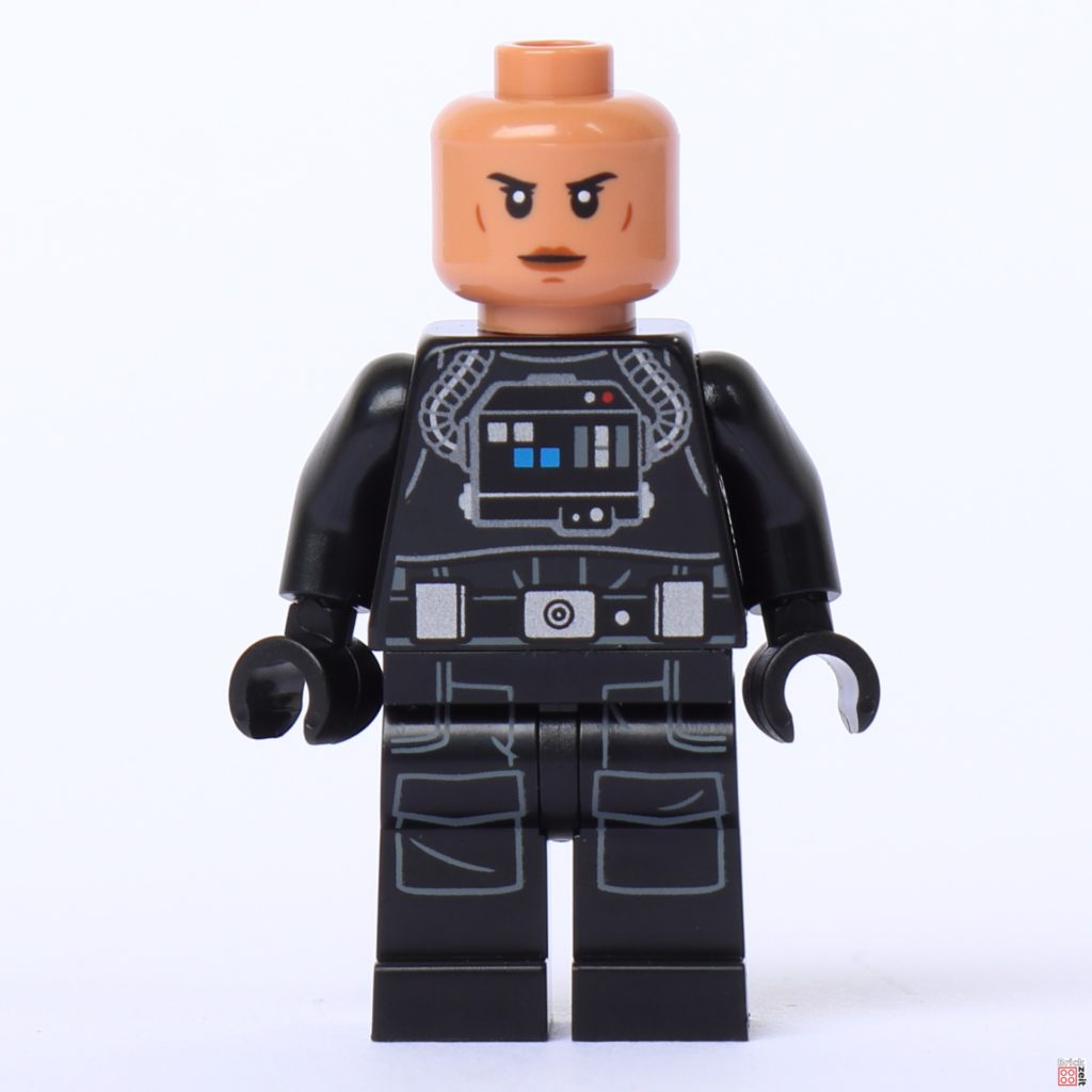 LEGO 75348 - imperialer TIE-Fighter Pilotin, ohne Helm Vorderseite | ©Brickzeit