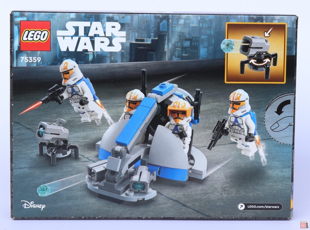 LEGO Star Wars 75359 332nd Ahsoka's Clone Trooper Battle Pack, Packungsrückseite | ©Brickzeit