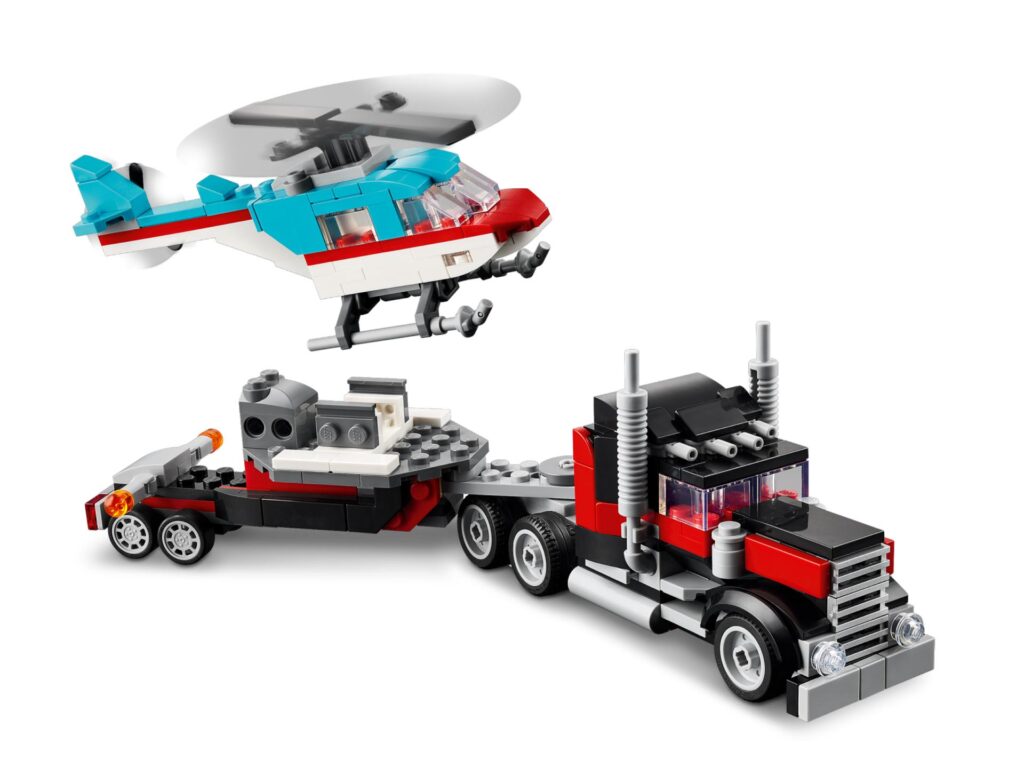LEGO Creator 3-in-1-Sets 31146 Tieflader mit Hubschrauber | ©LEGO Gruppe