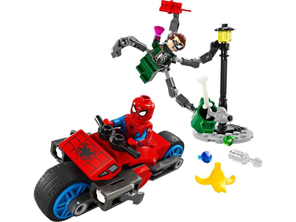 LEGO Marvel 76275 Motorrad-Verfolgungsjagd: Spider-Man vs. Doc Ock | ©LEGO Gruppe