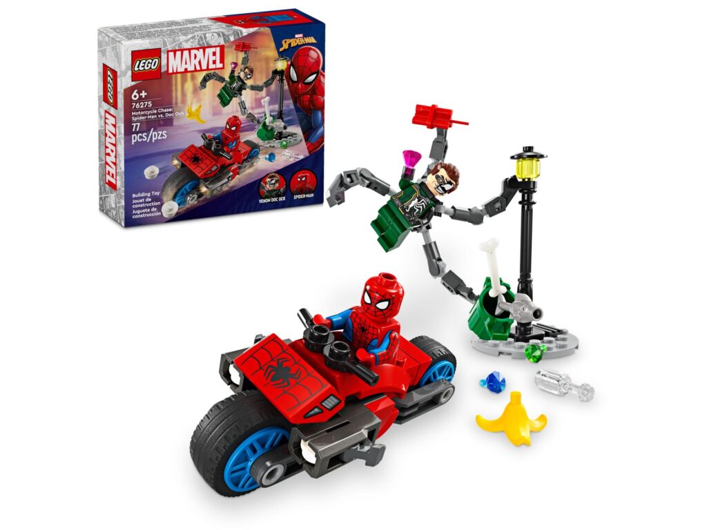 LEGO Marvel 76275 Motorrad-Verfolgungsjagd: Spider-Man vs. Doc Ock | ©LEGO Gruppe