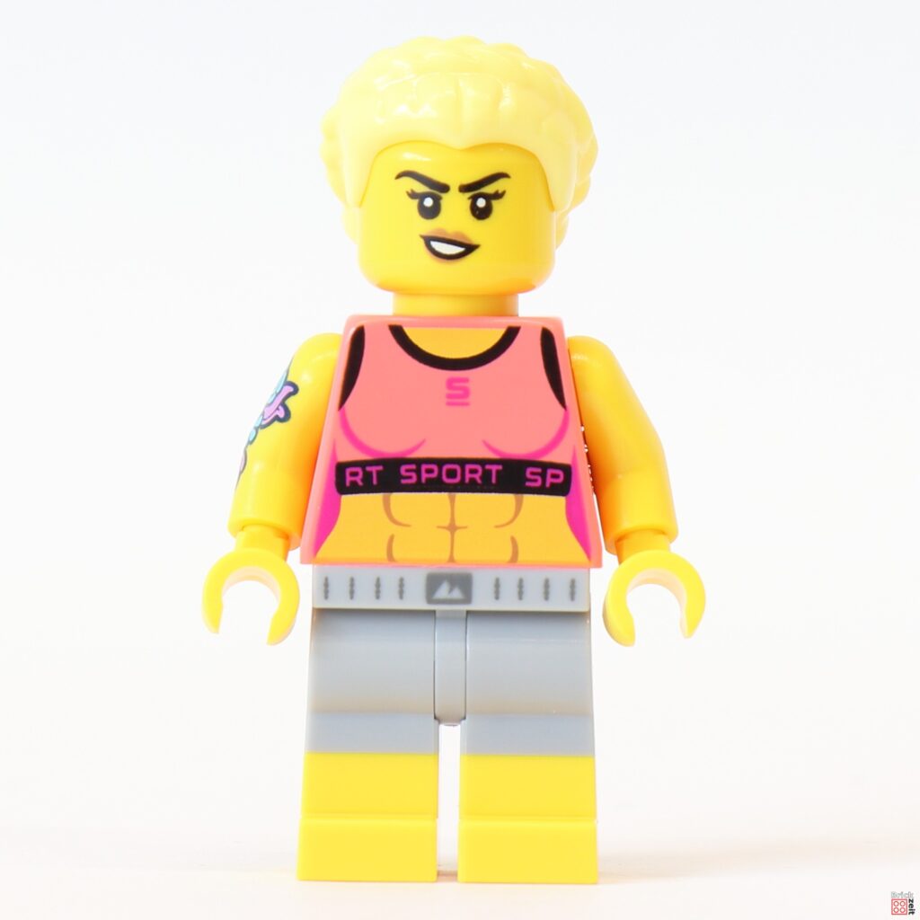 LEGO 71045 Fitnesstrainerin alternatives Gesicht, Vorderseite | ©Brickzeit