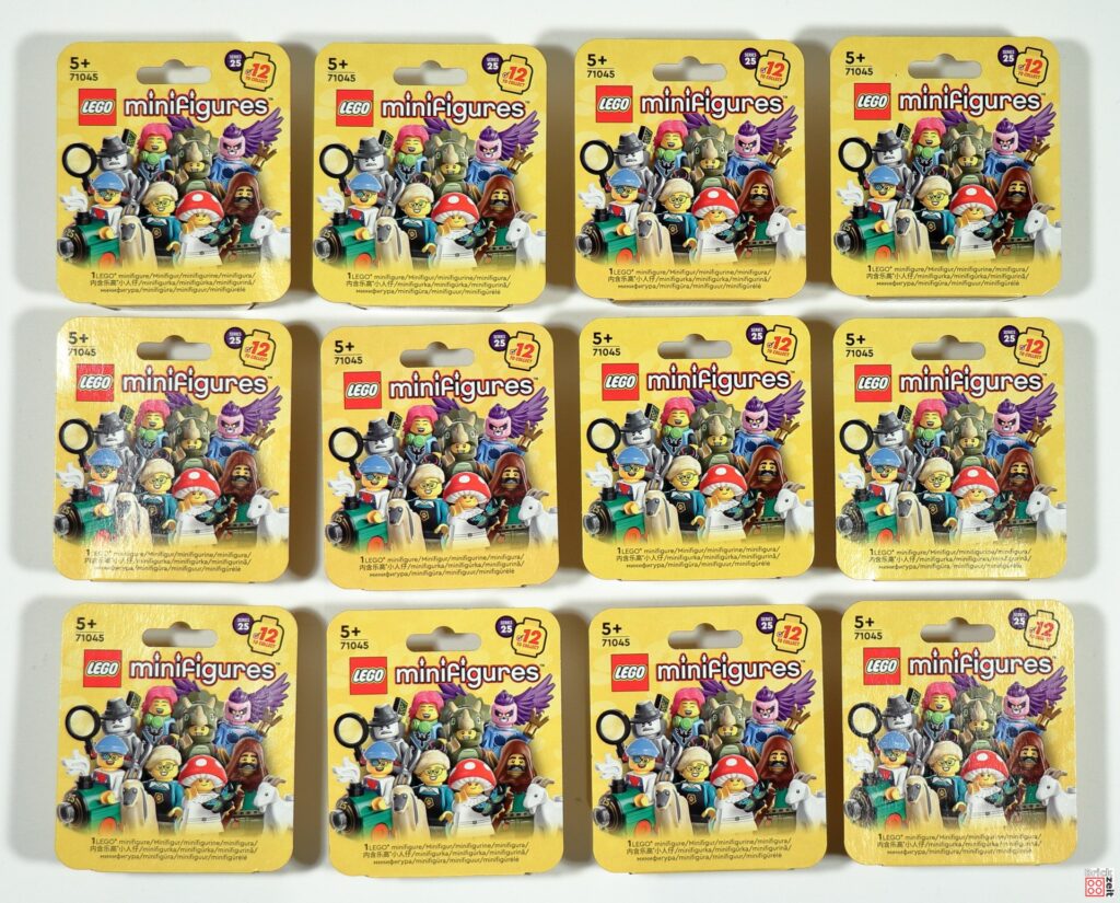 12 Packungen der LEGO Minifiguren Serie 25 | ©Brickzeit