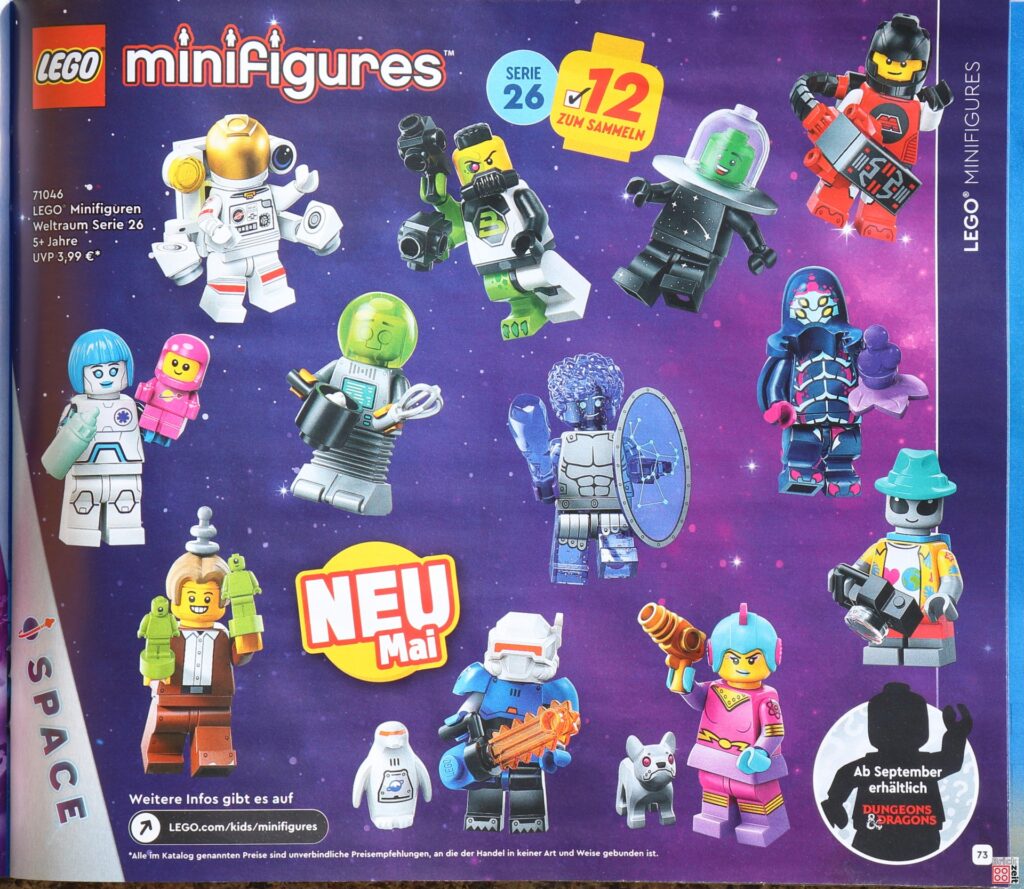 LEGO Katalog - Seite mit Minifiguren Serie 26