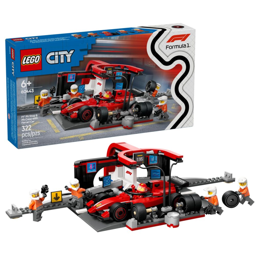 LEGO City 60443 F1 Boxenstopp mit Boxencrew und Ferrari Flitzer | ©LEGO Gruppe