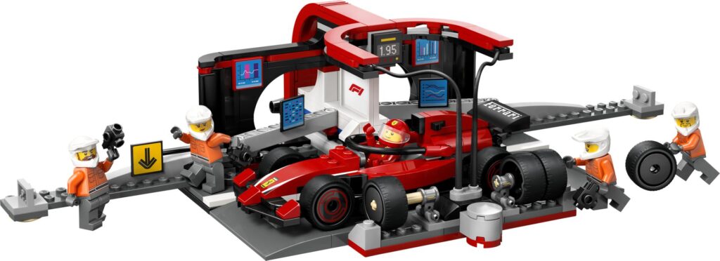 LEGO City 60443 F1 Boxenstopp mit Boxencrew und Ferrari Flitzer | ©LEGO Gruppe