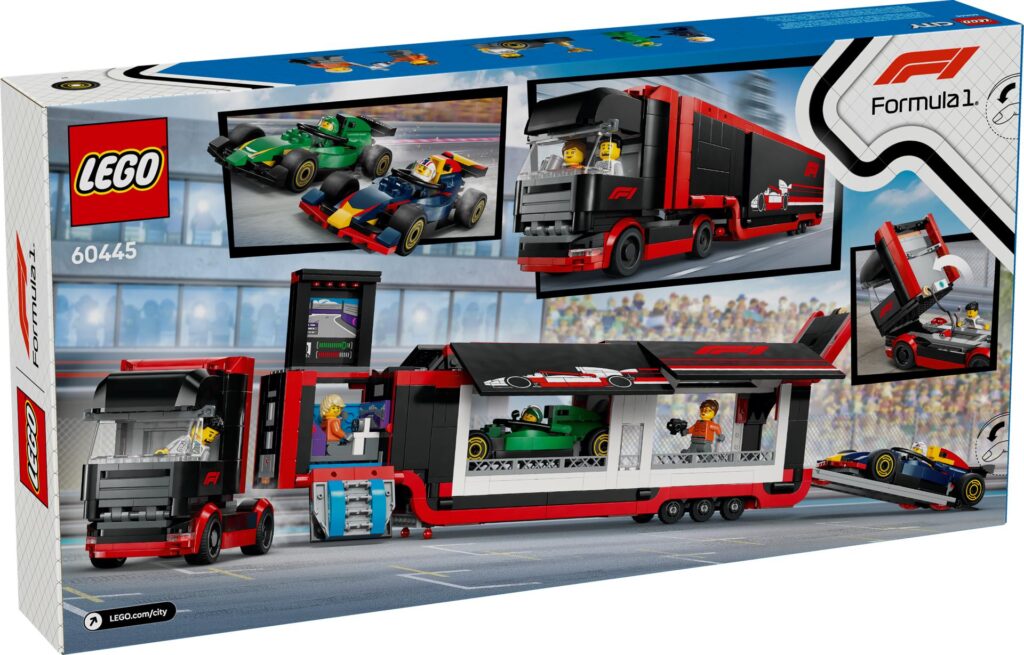 LEGO City 60445 F1 Transporter mit RB20 & AMR24 F1 Rennautos | ©LEGO Gruppe