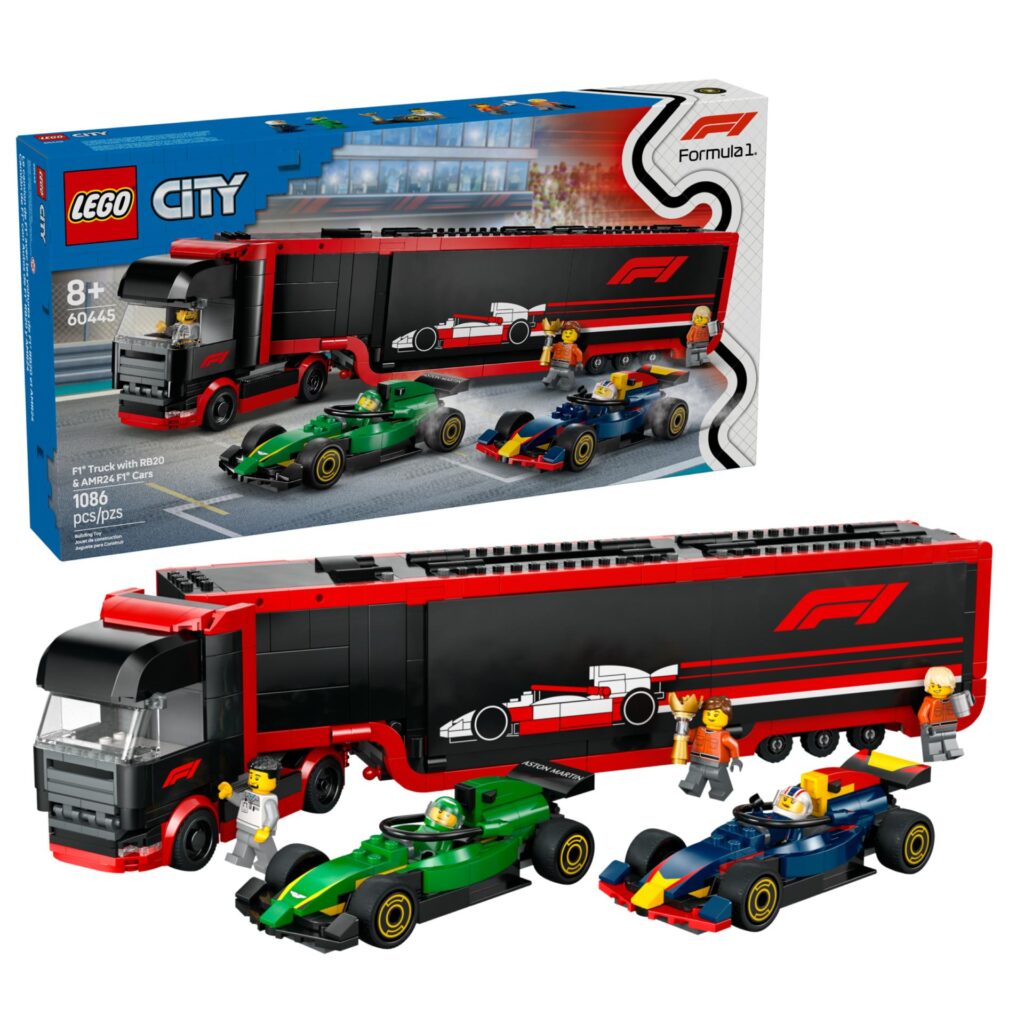 LEGO City 60445 F1 Transporter mit RB20 & AMR24 F1 Rennautos | ©LEGO Gruppe