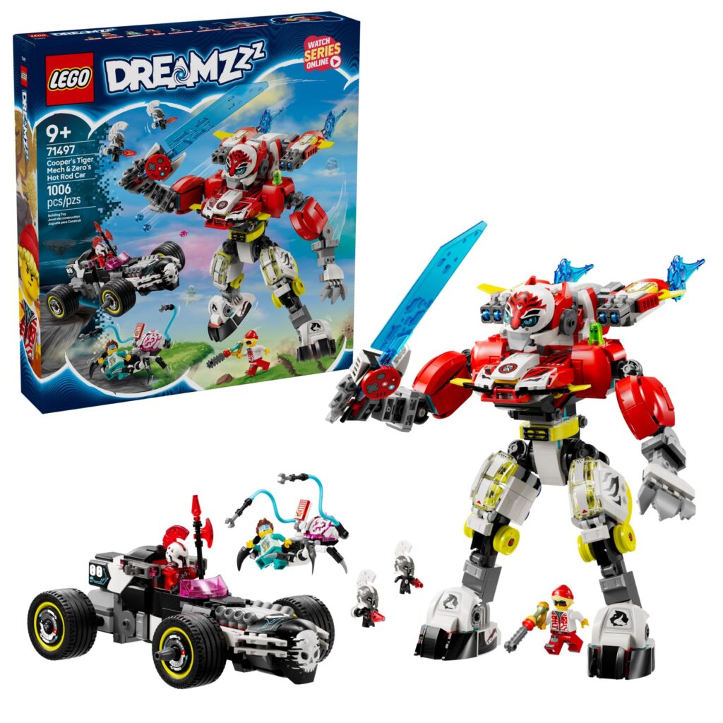 LEGO DREAMZzz 71497 Coopers Tiger-Mech und Zero's Hot Rod Auto | ©LEGO Gruppe