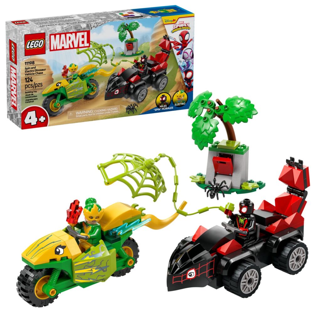 LEGO Spider-Man 11198 Actionspaß mit Spin und Electro in ihren Dino-Flitzern | ©LEGO Gruppe