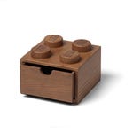 LEGO 5007115 Schubkasten mit 4 Noppen aus dunklem Eichenholz